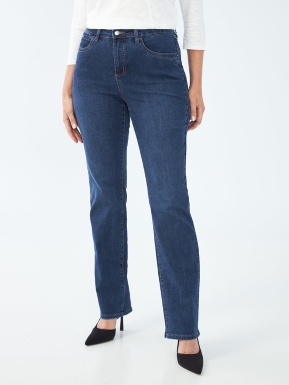 FDJ Olivia Mid Rise Straight Leg Jeans Size 14 Petite - NWT